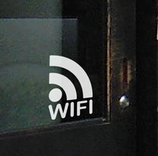 

16*22cm 5 pcs Store shop glass wall window service warning sticker wifi sign icon wall sticker