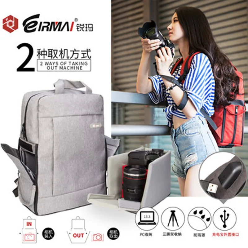 Рюкзак EIRMAI DQ310B сумка для зеркальных камер и фотоаппаратов Nikon CANON SONY FUJI PENTAX OLYMPUS LEICA