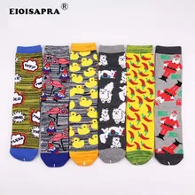 [EIOISAPRA] унисекс мультфильм искусство покер карты ананас полосатый каваи хип хоп смешные носки Харадзюку Calcetines Mujer