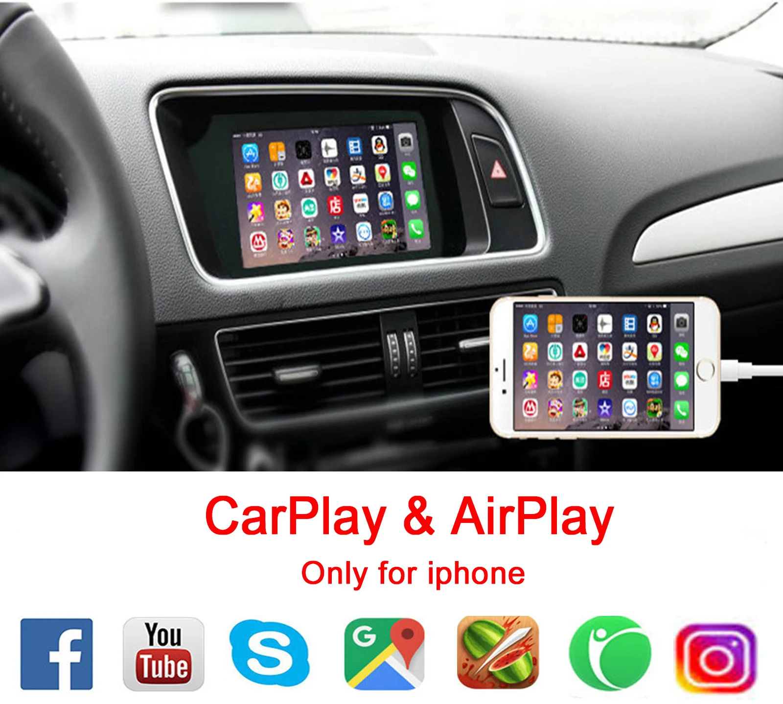 Carplay Box для Audi A4 A6 A5 B9 Q5 оригинальная Улучшенная MMI система AirPlay видео интерфейс с