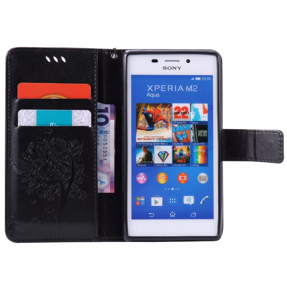 Для coque sony Xperia M2 чехол для Fundas sony Xperia M2 dual S50H D2303 D2305 D2306 3D узор Бумажник откидной Чехол кожаный чехол