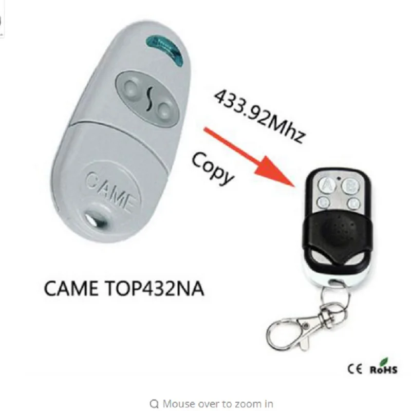 

Duplicator for 433.92MHZ copy CAME TOP432NA remote control with battery
