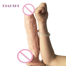 DIAOSHI 12.09 inch Huge Dildo With Suction Cup for female masturbation Big Size Dong monster Penis vibrating Massager Sex Toys