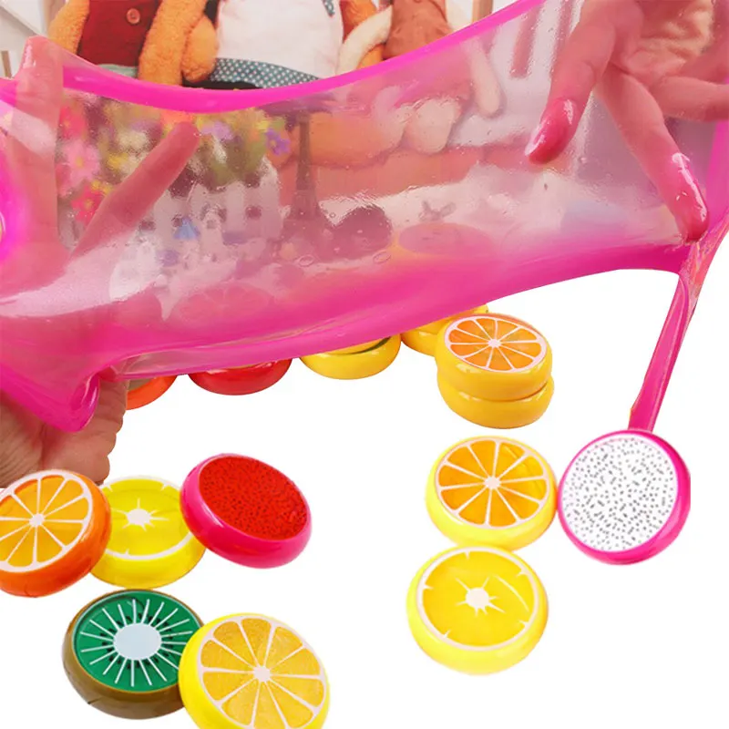 

New Fruit Slime Toy Polymer Clay Color Crystal Slime Mud Transparent for Kids Intelligent Hand Plasticine Mud for Kids Gift E