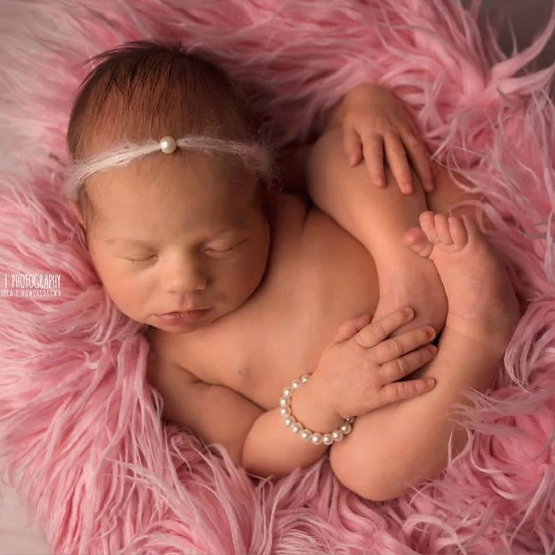 Реквизит для фотосессии новорожденных; браслет; повязка на голову; детский стеклянный жемчужный браслет; подарок для душа