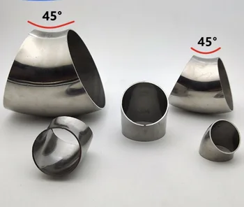 

5pcs/lot. Diameter:25/32/38mm 304 Stainless steel 45 degree elbow welding elbow drainage pipe punching