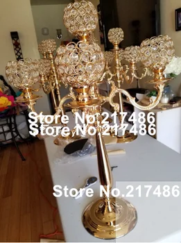 

elegant Wedding crystal Candle holders/Crystal candle sticker flower stand / Table Centerpiece wedding candelabra party supply