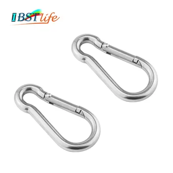 

2PCS 5mm 6mm 8mm Multifunctional SS 304 Spring Snap Carabiner Quick Link Ring Hook snap shackle Chain Fastener Hook