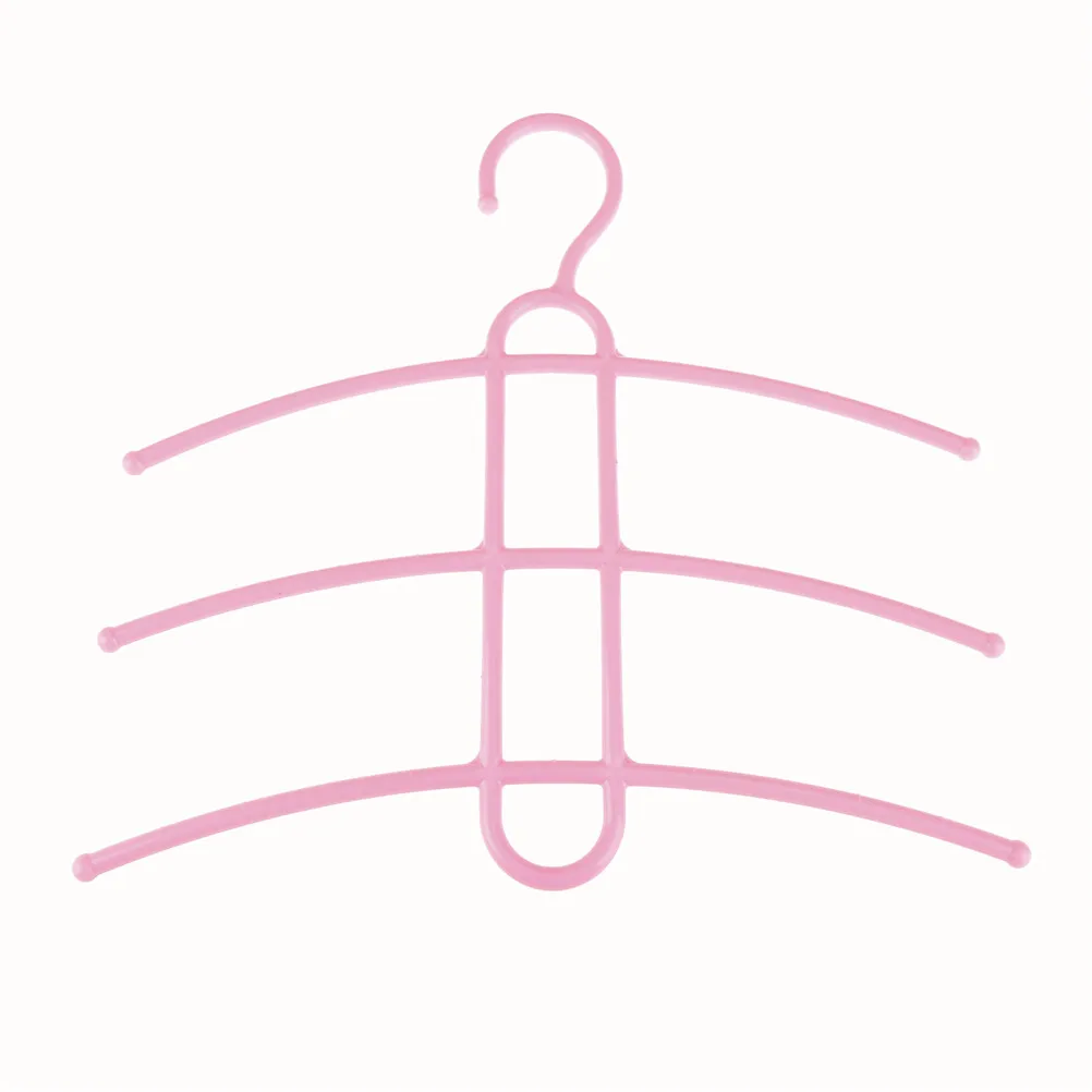 Многофункциональный шкаф для влажной и сухой сушки вешалка трехслойная противоскользящая пластиковая вешалка для одежды 1 шт. 4 цвета - Цвет: Розовый