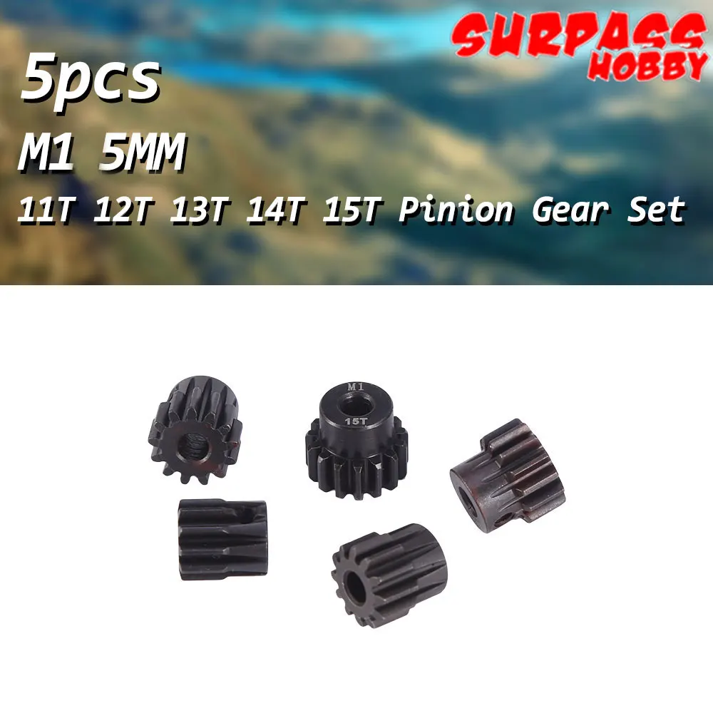 SURPASS HOBBY M1 11T 12T 13T 14T 15T Pinion Gear Set for 1/8 Traxxas