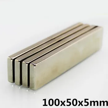 

1pcs F 100x50x5 mm N35 Strong Square NdFeB Rare Earth Magnet 100*50*5 mm Neodymium Magnets 100mm x 50mm x5mm