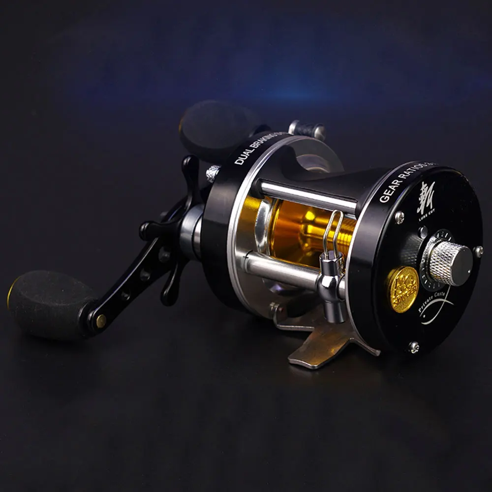 Double centrifugal brake 5.2:1Corrosion-resistant bearings fishing reel spinning metal Right Left Hand Bait Casting Fishing Reel