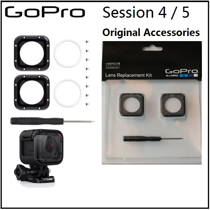 Lens Protetive Side Frame Lens Cover with Tools for GoPro Hero 4 Session