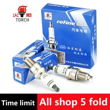 4pcs/lot China original TORCH Iridium spark plugs 9011 for for CHEVROLET aveo/lanos/niva2123/spark/DAEWOO matiz/nexia