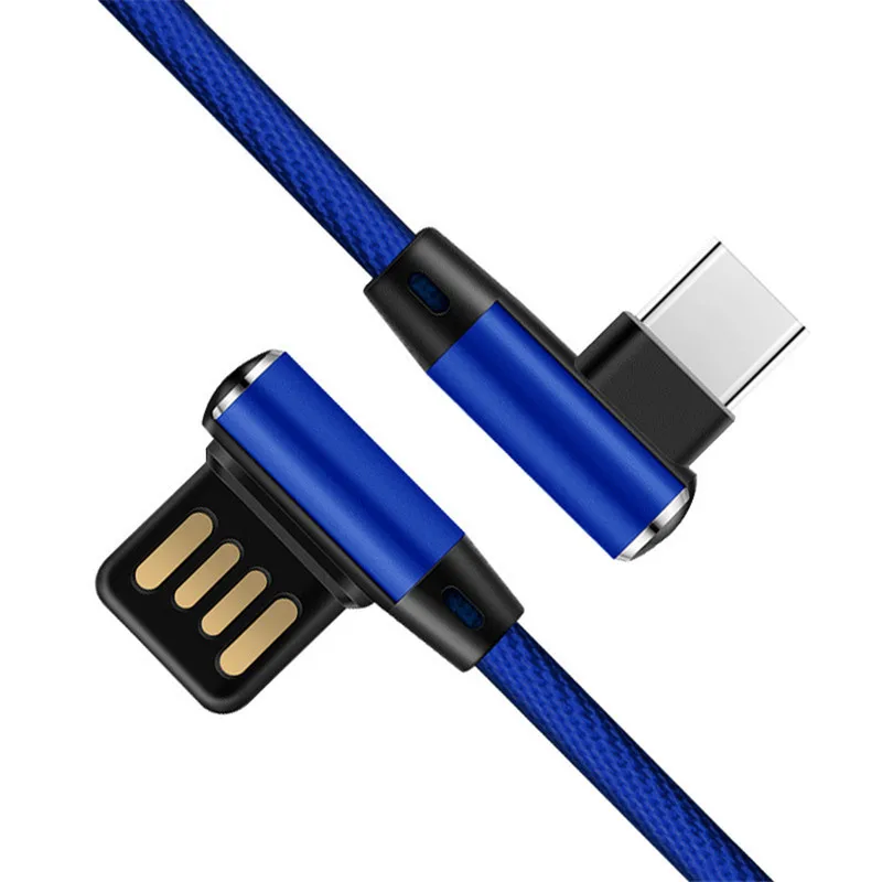 

USB Date Cable Fast Charging For iphone Usb Cord 8 Pin Cable For ipad 90 Degree USB Micro Cables For Samsung Android Charger
