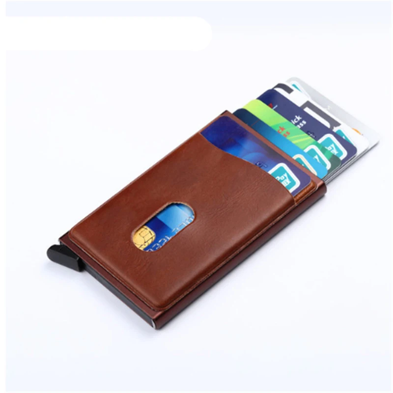 BYCOBECY Card Holders Automatic Pop Up Credit Holder New RFID High Quality Business Aluminum Wallet Travel Purse | Багаж и сумки