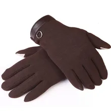 Новые мужские перчатки Зима Осень Спорт на открытом воздухе Велоспорт Сенсорный экран перчатки для вождения теплые однотонные перчатки мужские варежки