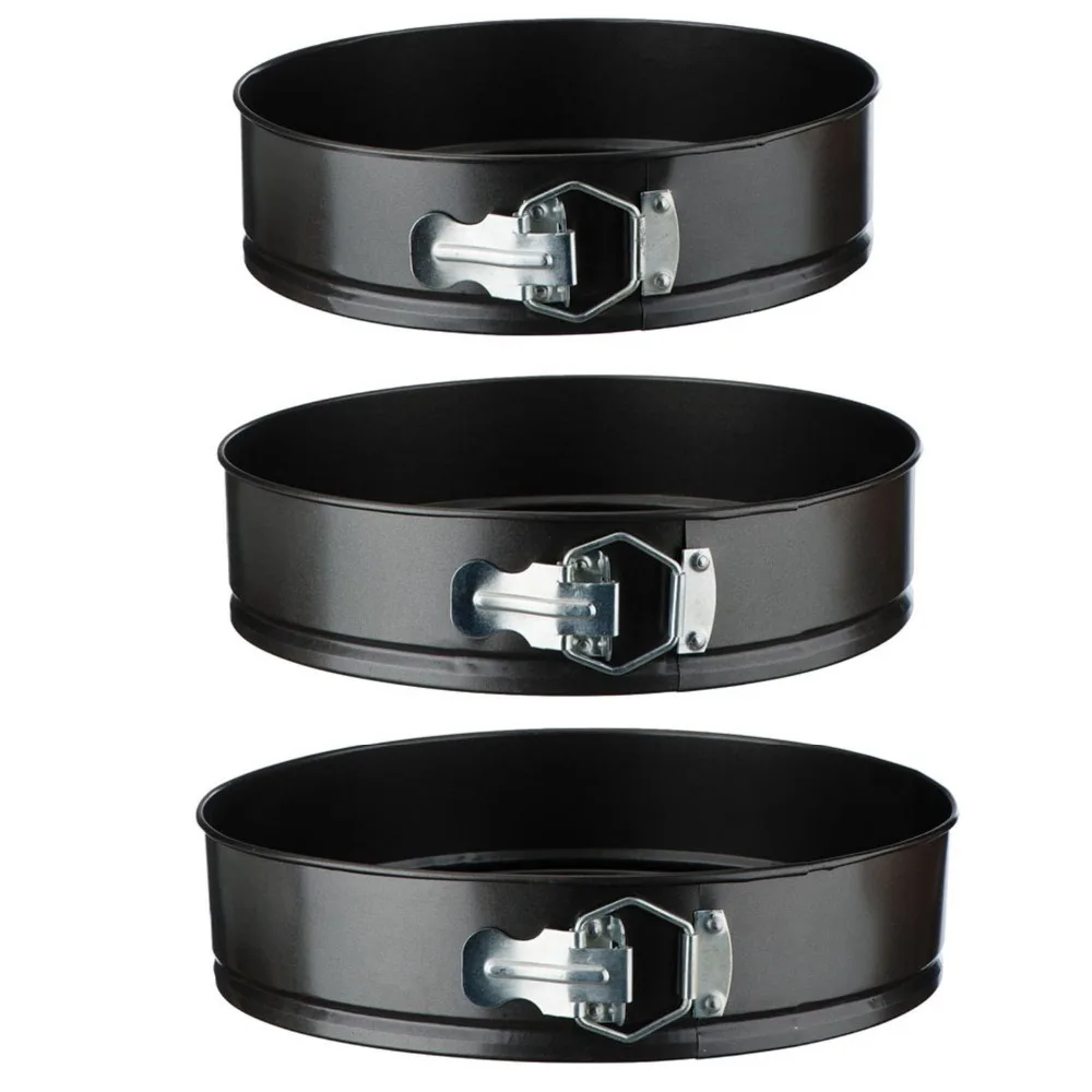 Free Shipping 3Pcs/Set Nonstick Round shape Springform Set Of Three 3