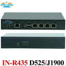 Mini pc celeron j1900 quad core intel atom d525 процессор сетевой безопасности управления рабочего маршрутизатор брандмауэра мини-компьютер 4 lan