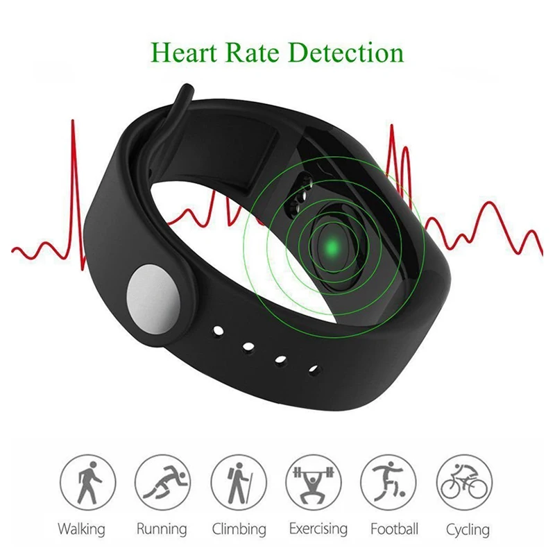 F1 Smart Band Blood Oxygen Blood Pressure Watch fitness tracker Bracelet Heart Rate Monitor Wristband pk fitbits Xiaomi Miband 2