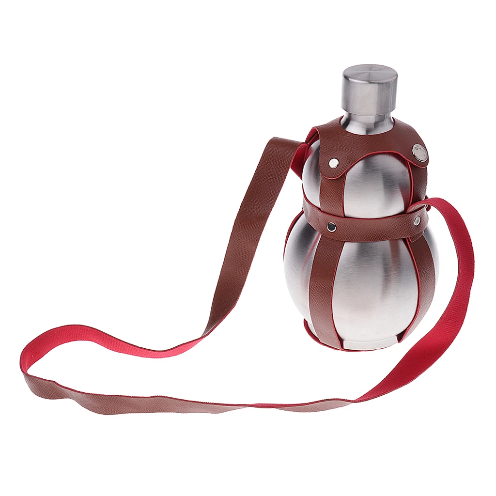 Portable 1500ml Outdoor Travel Camping Fishing Stainless Steel Wine Gourd Bottle Pot Flask