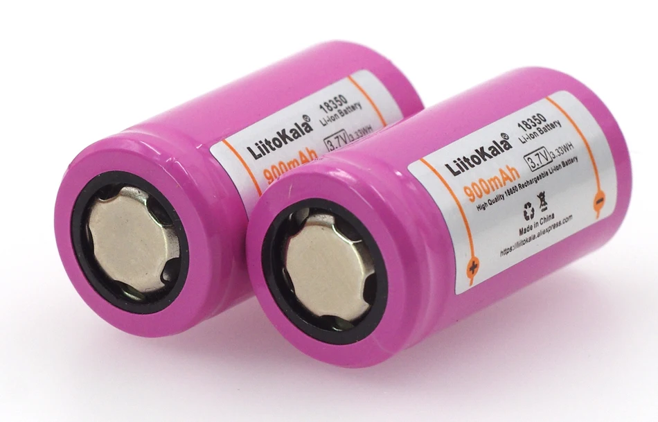 Liitokala ICR 18350 литиевая батарея 900mAh аккумуляторная батарея 3,7 V мощность цилиндрические светильники электронная сигарета для курения