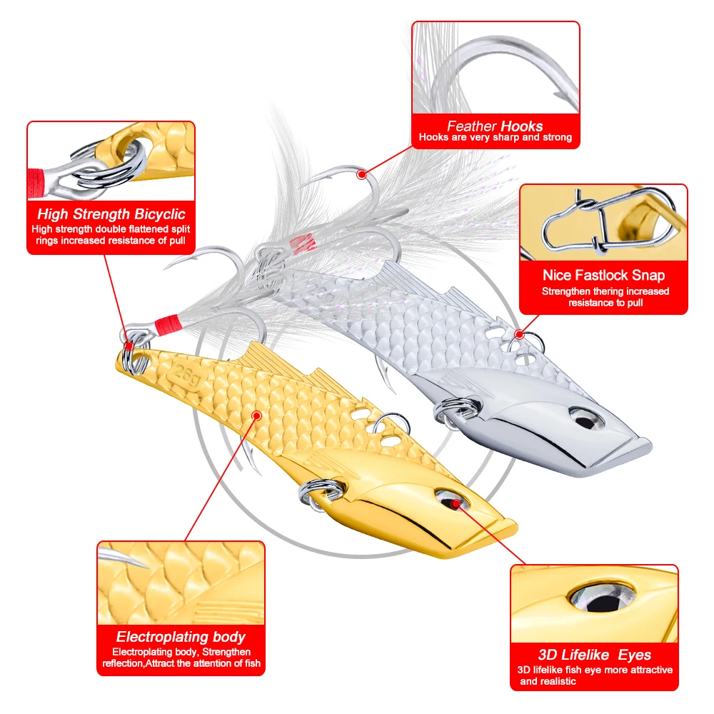 Новинка Sunlure 1 шт. приманка ложка 35g 26g 18g 10g 7g металлическая рыболовная