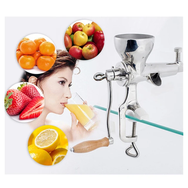 Education ère manuelle multifonctionnelle en acier inoxydable Ju479,  extracteur de jus lent, extracteur de jus de fruits, légumes, citron, herbe  de blé - AliExpress