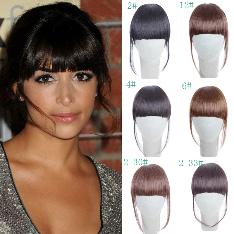 1pc14 Colors Short Fringe Bangs Blonde Girl Front Clip In