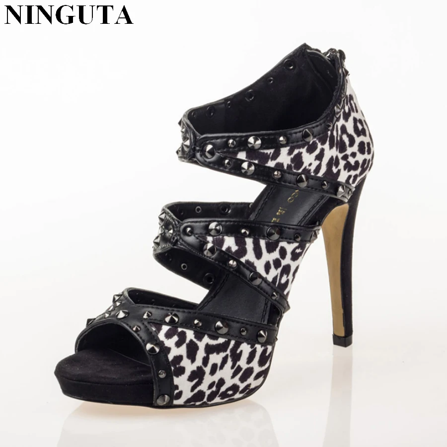 womens leopard print gladiator sandals