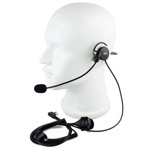 XQF 2pin 2 5 мм гарнитура микрофон палец PTT наушник для Kenwood TK 3107 Walkie talkie BaoFeng UV 5R Wouxun KG