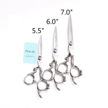 

5.5" 6" 7" JP 440C AQIABI Brand Cut Hair Hairdressing Scissors Cutting Scissors Thinning Shears Profrssional Hair Scissors A9100