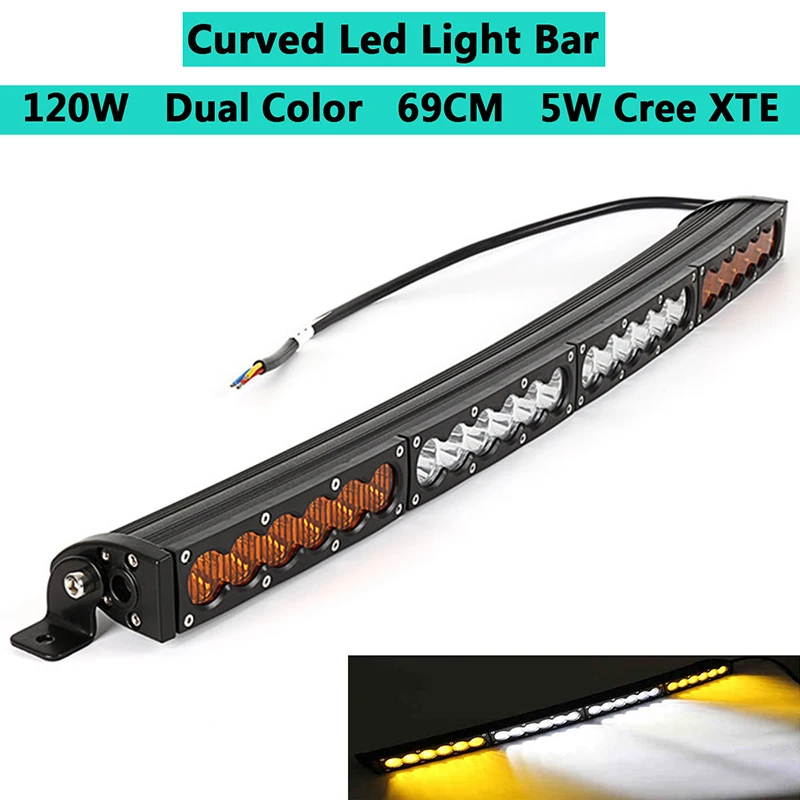 28inch LED Light Bar Combo 4/" 18W PODS 4WD FOR FORD JEEP OFFROAD FOG DRL 20in