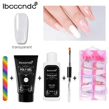 Поли гель лак набор Быстрый строитель расширение жесткий гель УФ светодиодный лак кисти для ногтей