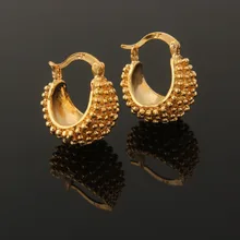 Винтаж/золото Цвет красивый цветок Серьги-кольца Модные украшения для Для женщин подарки партии