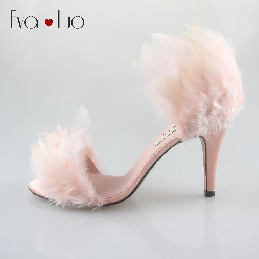 peach satin shoes