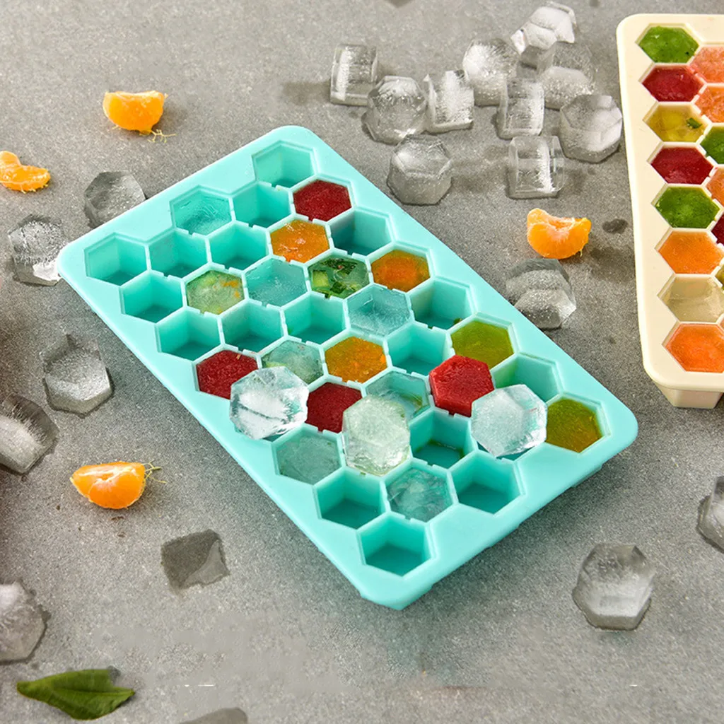 

2019 Hot New Products Pudding Cake Chocolate Ice Tray Mold Mould Silicone Honeycomb Shape Jelly family Home Low price Shipping