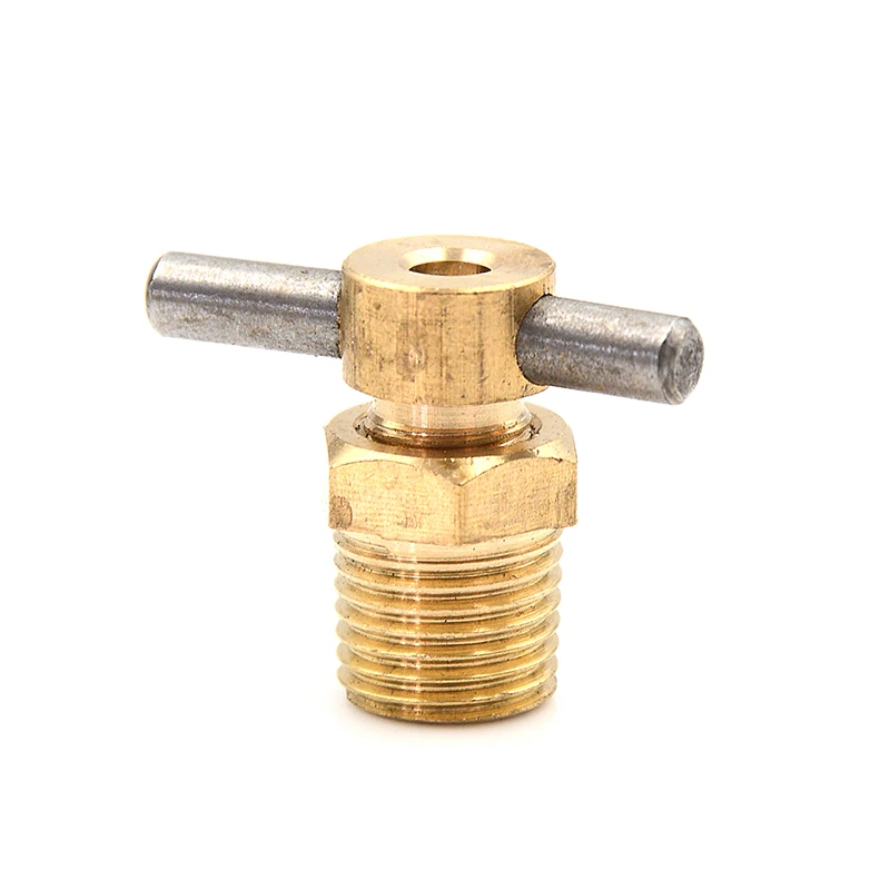 1pc Wholesale 12mm Diameter Replacement Part 1/4 Inch NPT Brass Drain Valve For Air Compressor Tank