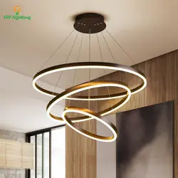 [GY-Освещение] Современные Простые Творческий кольцо подвесные светильники светодиодные hanglamp для гостиной светильника suspendu подвесные
