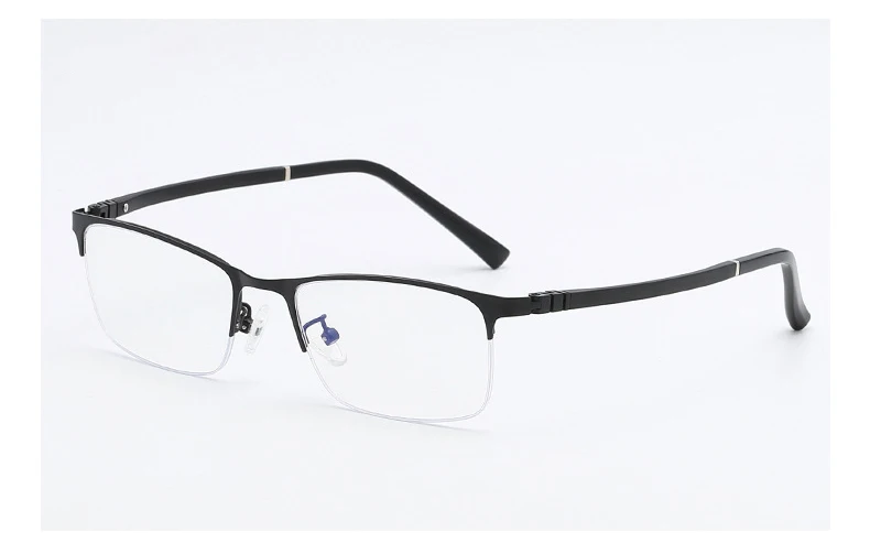 Оптические очки из сплава, оправа для деловых мужчин, Ультралегкая квадратная оправа, очки для женщин, полуоправа, близорукость, модные простые очки 640