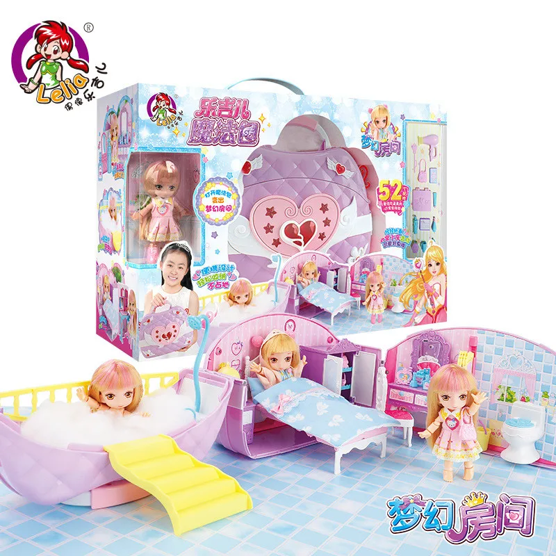 

Lelia Dolls Girl Play House Doll Big Gift Box Villa Castle Children Dream Room Miniature Furniture Toy Children Birthday Gifts