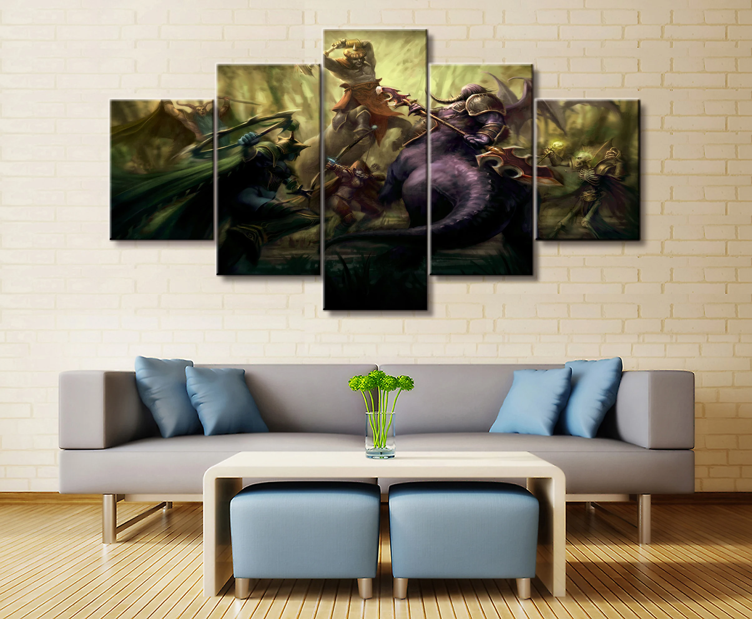  Wall Art Game Poster 5 Pieces DOTA 2 Poster Printed Canvas Painting Pictures Modern Painting On Can