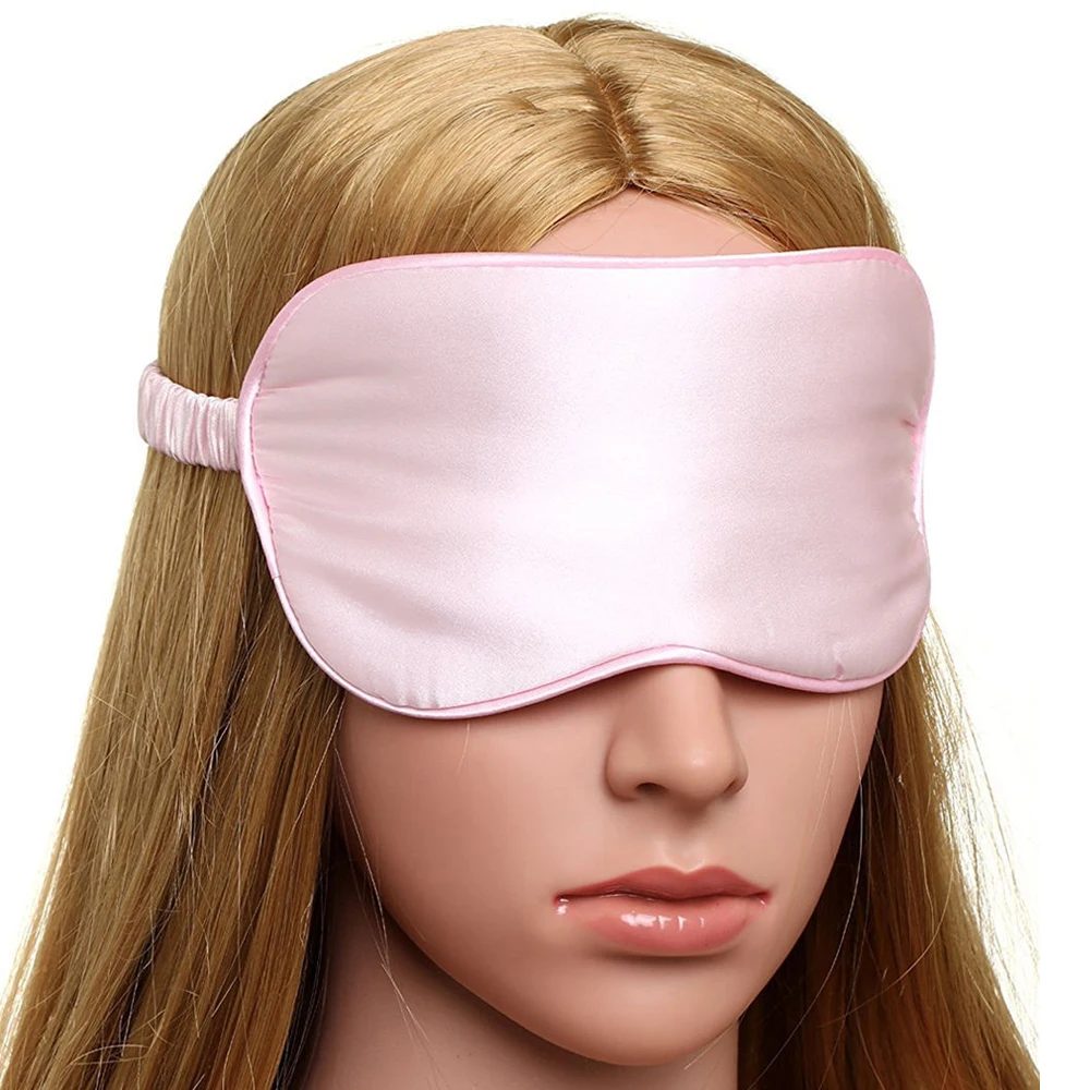 

100% Pure Silk Sleep Eye Mask & Blindfolds with Elastic Strap Soft Eye Cover Patch Women Eyeshade for Night Sleeping Travel Nap