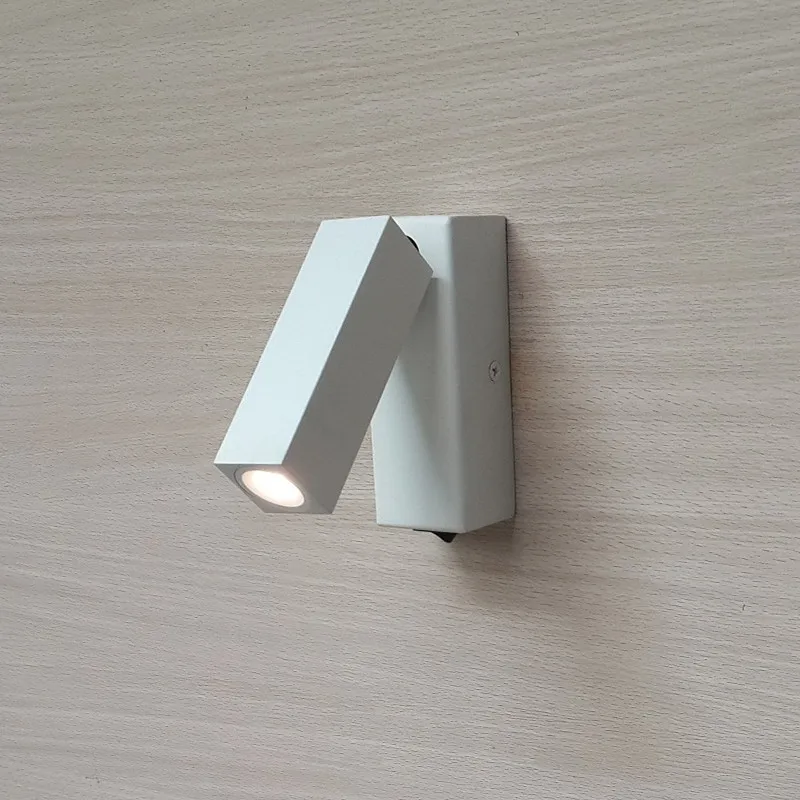 

Hard-wired Minimalist Wall Sconces matte white Direction Variable Switch on-off CREE LED 3W AC 100V-240V Comfortable light