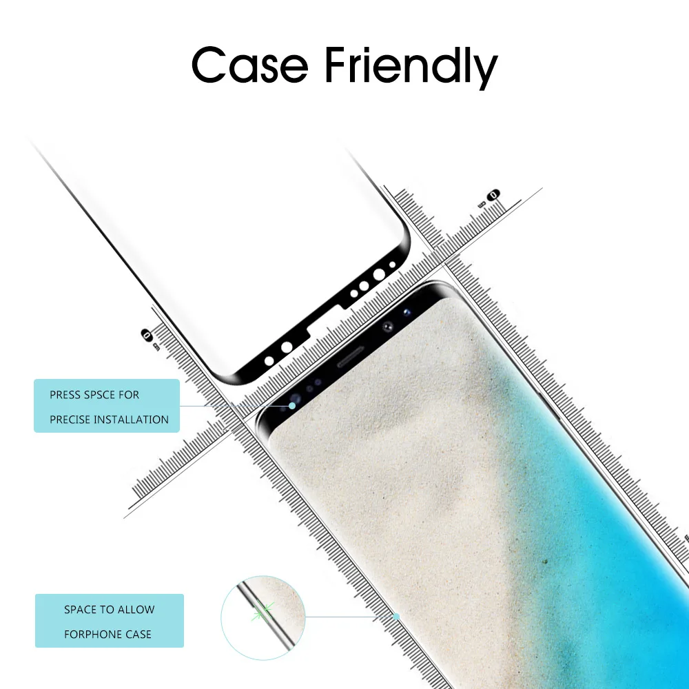 Pаспродажа Чехол OTAO для samsung Galaxy S9 Plus, 3D изогнутый, полное покрытие, закаленное стекло, защита экрана, установочный лоток, позиционер