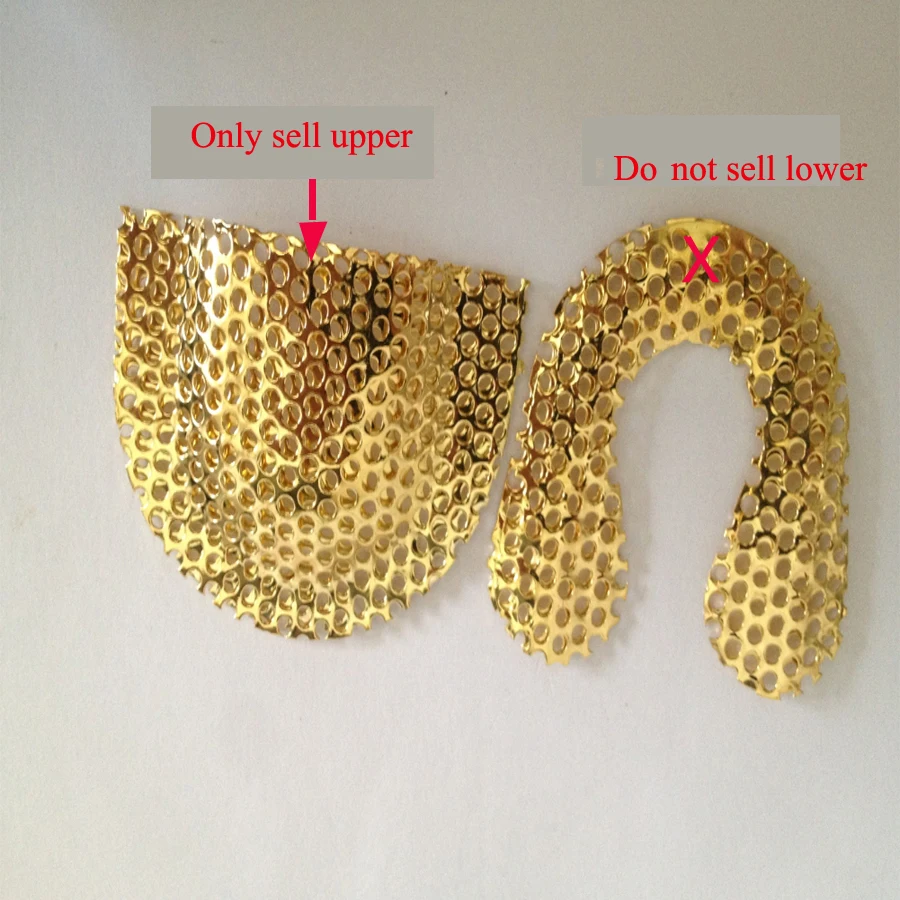 20PCS UPPER Dental Lab Denture Golden Stainless Steel Net Reinforcement