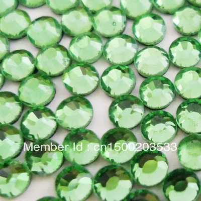

Hot! SS10-SS20 LT. Peridot Color Galss DMC Hotfix Rhinestone iron on Flatback Loose Crystal Shoe Clothing Nail Art Decoration