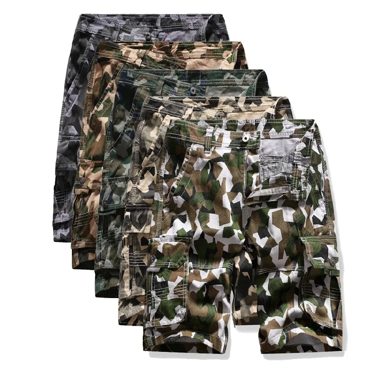 Мужские шорты Карго крутой камуфляж Лето Горячая Распродажа хлопок повседневные мужские короткие штаны Удобная брендовая одежда камуфляж мужские карго шорты