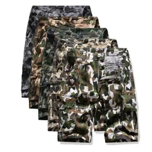 Мужские шорты Карго крутой камуфляж Лето Горячая Распродажа хлопок повседневные мужские короткие штаны Удобная брендовая одежда камуфляж мужские карго шорты