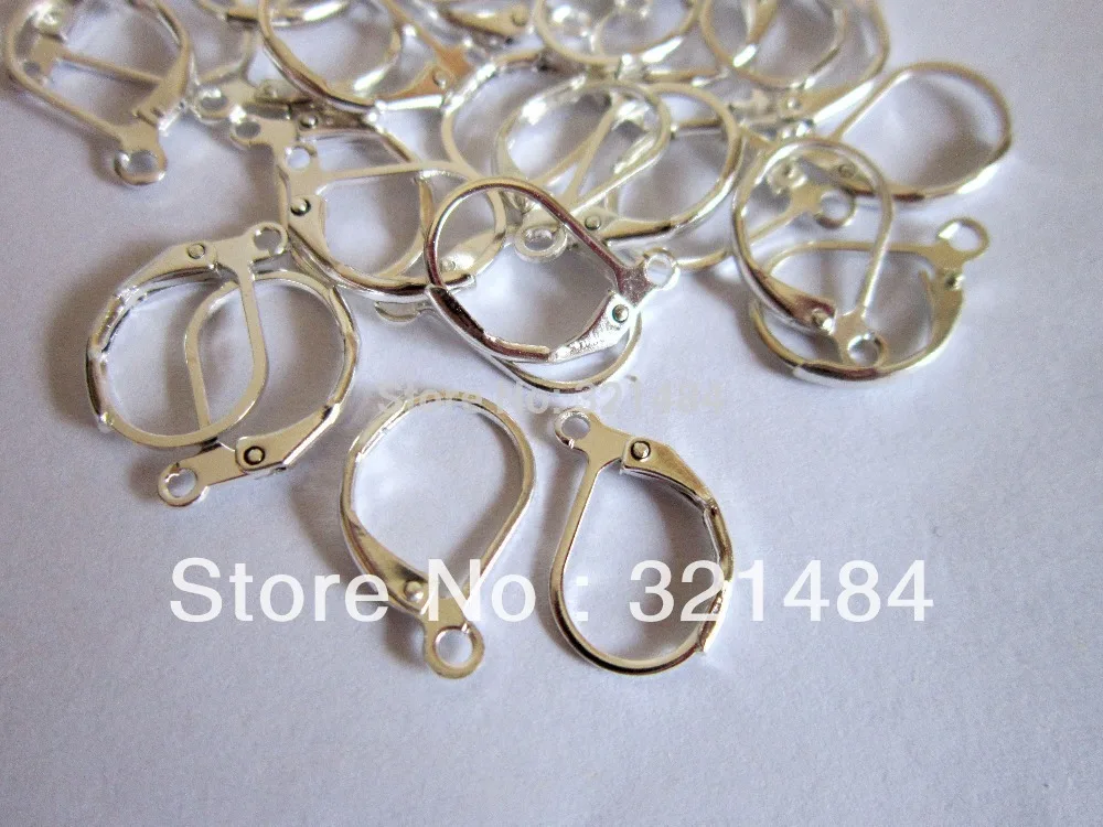 

200pcs Silver Plated French Leverback Earwire Earring Hook Wires Jewelry Findings Accessories For Bead Making